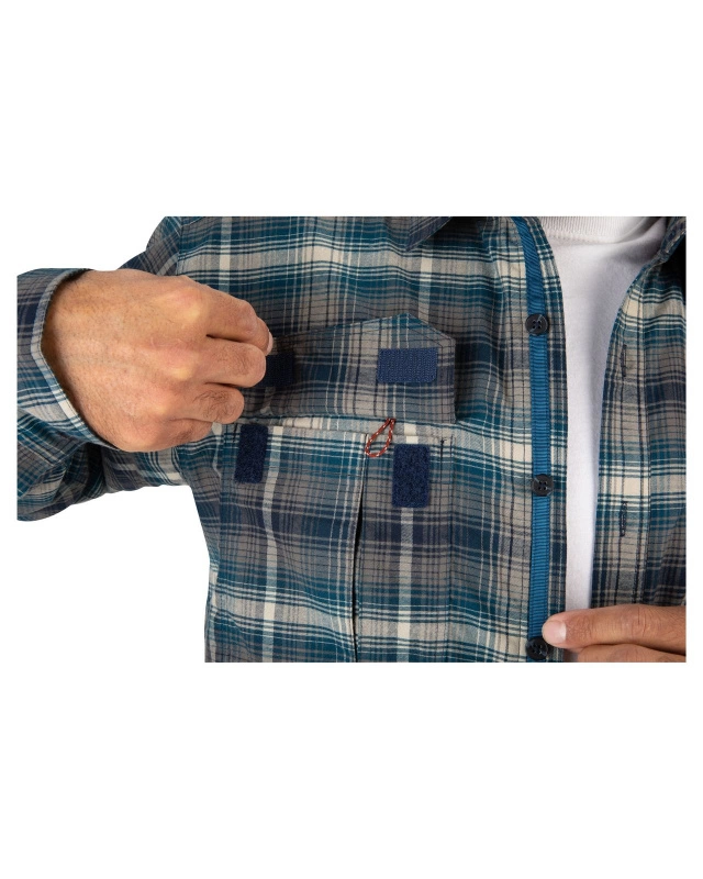Simms Coldweather Shirt Atlantis Steel Plaid 7 Simms Coldweather Shirt Atlantis Steel Plaid - Image 5