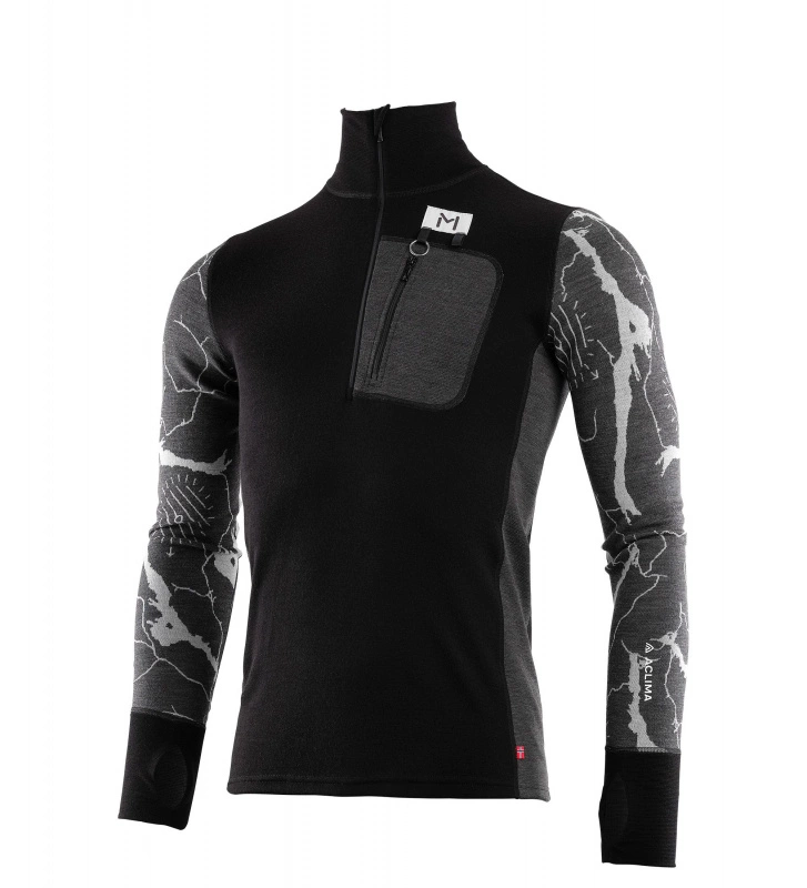 Aclima Lars Monsen Femunden Polo M's Jet Black/Marengo/Femunden Dark 4 Aclima Lars Monsen Femunden Polo M's Jet Black/Marengo/Femunden Dark - Image 2