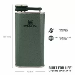 Stanley The Easy Fill Wide Mouth Flask .23L - Hammertone Green -Kylmakassit Store ST1000837126 3